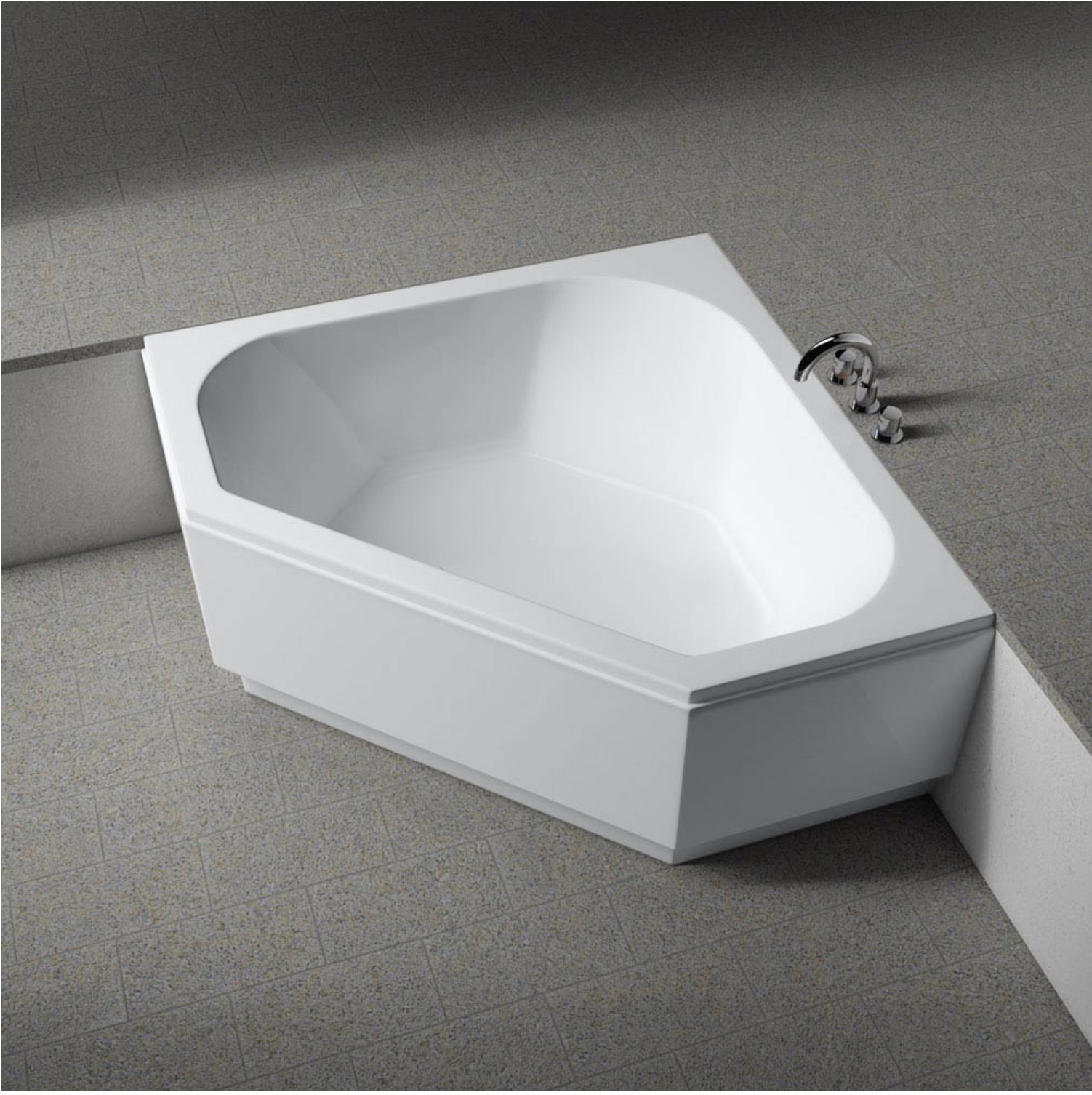 eckige Eckbadewanne